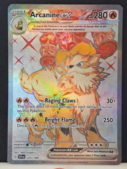 Arcanine ex 224/198 Sv01: Scarlet & Violet Base Set Ultra Rare Pokemon TCG NM - Image 2