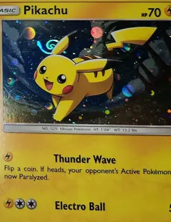 HD Swirl 🌀 Pikachu SM81 Cosmos Holo Bleed Error Rare Pokemon TCG ✨ •x2 Swirls - Image 1