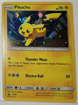 HD Swirl 🌀 Pikachu SM81 Cosmos Holo Bleed Error Rare Pokemon TCG ✨ •x2 Swirls - Image 2