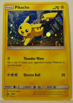 HD Swirl 🌀 Pikachu SM81 Cosmos Holo Bleed Error Rare Pokemon TCG ✨ •x2 Swirls - Image 3
