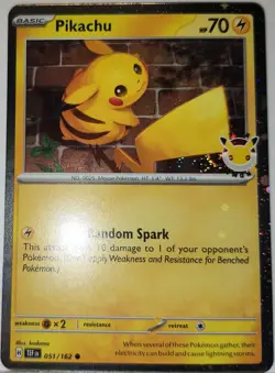 Fart Swirl 🌀 Pikachu 051/162 Cosmos Holo Heavily Bleed Error Rare Pokemon TCG ✨ - Image 3