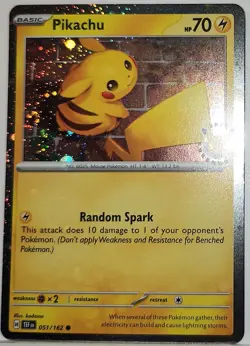 Fart Swirl 🌀 Pikachu 051/162 Cosmos Holo Heavily Bleed Error Rare Pokemon TCG ✨ - Image 5