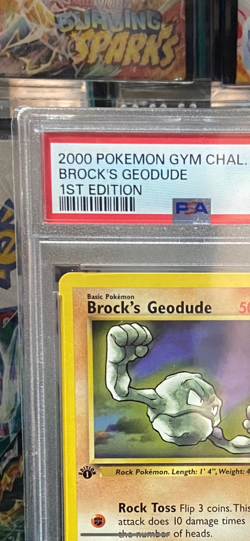 Pokemon Gym challenge 1st edition Brock’s Geodude PSA 10 - Image 2