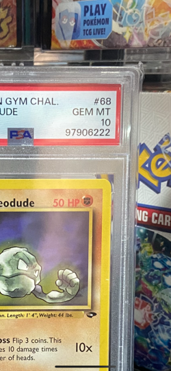 Pokemon Gym challenge 1st edition Brock’s Geodude PSA 10 - Image 3
