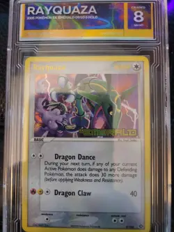Pokemon TCG EX Emerald #9/106 Rayquaza Reverse Holo Stamped, PGX Graded 8 - Image 1