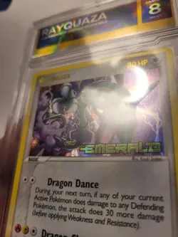 Pokemon TCG EX Emerald #9/106 Rayquaza Reverse Holo Stamped, PGX Graded 8 - Image 3