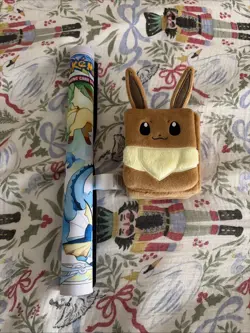 Brand New Pokemon Super Prismatic Evolutions Play Mat And Eevee Pouch - Image 1