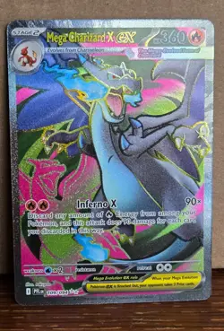 Mega Charizard X ex 109/094 Pokemon Phantasmal Flames Full Art NM - Image 1