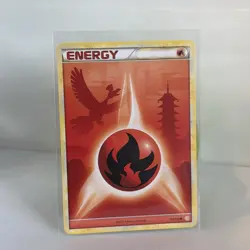 Pokemon TCG HGSS Ho-Oh 116/123 Fire Energy Non Holo Common NM - Image 1