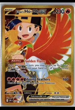 Pokemon Ethan's Ho-Oh EX 239/182 Sv10 Destined Rivals Hyper Rare Holo HP 230 - Image 1