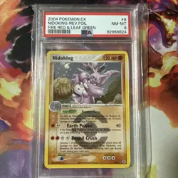 PSA 8 Pokemon Nidoking ex FireRed LeafGreen 8/112 Reverse Holo Rare - Image 1