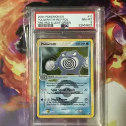 Pokemon Poliwrath EX Fire Red & Leaf Green Reverse Holo Rare #11 PSA 8 - Image 1