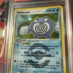 Pokemon Poliwrath EX Fire Red & Leaf Green Reverse Holo Rare #11 PSA 8 - Image 2