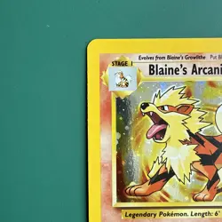 Blain’s Arcanine - Gym Challenge 2000 Pokemon - 1/132 Holo Rare NM w/ Swirl - Image 3