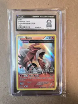 2015 Pokemon Ancient Origins Entei Holo 1 of 1 CGC World Record Break - Image 3
