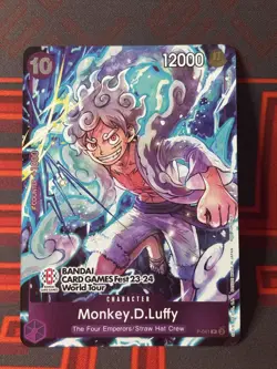 ONE PIECE CARD GAME MONKEY.D.LUFFY P-041 BANDAI CARD GAMES FEST 23-24 ENGLISH - Image 1