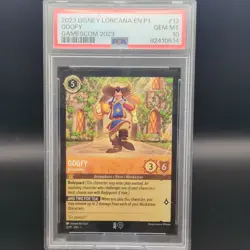 2023 DISNEY LORCANA EN P1-PROMO GAMESCOM 2023 #12 GOOFY - MUSKETEER PSA 10 - Image 1