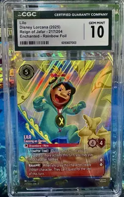Disney Lorcana: Lilo Causing An Uproar (Enchanted) - 217/204 - CGC 10 GEM MINT! - Image 1
