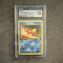 CGC 10 Gem Mint Magikarp Team Rocket 1st Edition 2000 Pokemon Card 47/82 - Image 1