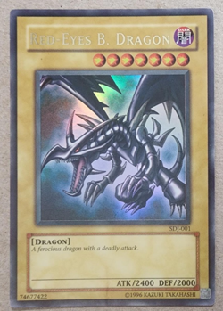 Yu-Gi-Oh Red-Eyes B. Dragon Card (minor crease) - Image 1