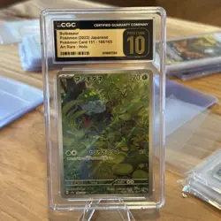 Pokemon TCG Bulbasaur AR 166/165 SV2a Card JP Art Rare Holo CGC PRISTINE 10 - Image 1