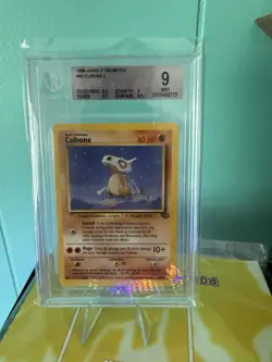 Pokemon Cubone Jungle Unlimited Common English Card 1999 50/64 HP40 Beckett 9 - Image 1