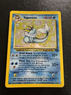 Vaporeon 12/64 Holo Jungle Set 1999 WOTC Vintage Pokemon Card - Image 1