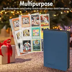 FunreemaG 9 Pockets Zipper Card Binder Album,360 Trading Card Assorted Colors - Image 5