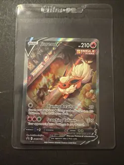 Pokemon Flareon V Full Art Promo Holo SWSH179 Sword & Shield Black Star Card - Image 1