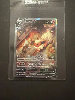 Pokemon Flareon V Full Art Promo Holo SWSH179 Sword & Shield Black Star Card - Image 2