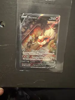 Pokemon Flareon V Full Art Promo Holo SWSH179 Sword & Shield Black Star Card - Image 3