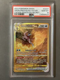 2023 Gem Mint PSA 10 Origin Forme Palkia VSTAR GG67 Pokemon Crown Zenith - Image 1