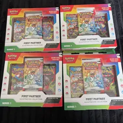 Pokemon TCG First Partner Illustration Collection Series 1 New Sealed lot of 4 - Image 1