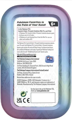 Pokemon TCG Scarlet & Violet Prismatic Evolutions Mini Tin Glaceon New - Image 2