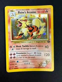 Blaine's Arcanine - 1/132 - Holo Rare - Unlimited Gym Challenge - Pokemon (MP) - Image 1