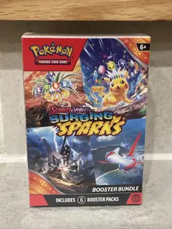 Pokemon TCG Scarlet & Violet: Surging Sparks Booster Bundle – 6 Packs! SEALED! - Image 1