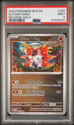 2024 POKEMON SFA EN #026 SLITHER WING 26 REVERSE HOLO SHROUDED FABLE PSA 9 POP 1 - Image 1