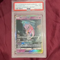 2017 Pokemon Shining Legends Mewtwo GX Secret Rare 78/73 PSA 8 - Image 1