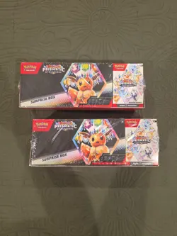 2x Pokemon Prismatic Evolutions Surprise Box + Booster Bundle |SAMS CLUB| SEALED - Image 1