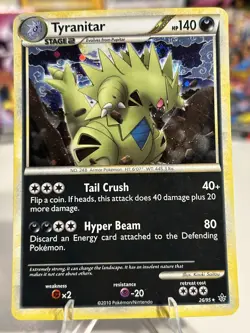 Tyranitar 26/95 Rare HGSS Unleashed Pokemon NM - Image 3