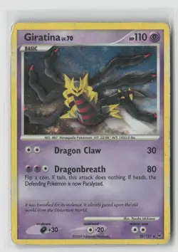 Giratina #28/127 Platinum Holo Rare Pokemon TCG DAMAGED READ - Image 1