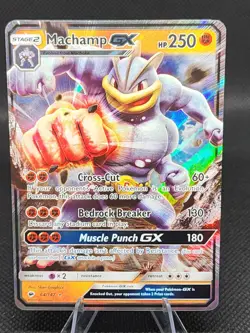 Pokemon TCG Holo Full Art Machamp GX SM - Burning Shadows 64/147 - Image 1