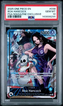 2025 ONE PIECE PROMOS PSA MAGAZINE EXCLUSIVE #038 BOA HANCOCK PSA 10 - Image 1