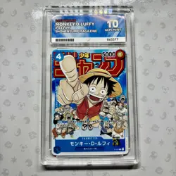 Ace 10 Monkey D Luffy P-033 PROMO Weekly Shonen Jump 2023 ONE PIECE Card - Image 1