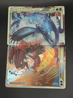 Kyogre & Groudon LEGEND 87/90 88/90 Complete Set HGSS Holo Pokemon Cards LP - Image 1