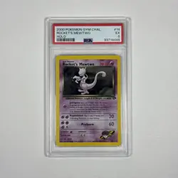 2000 Pokemon Gym Challenge #14 Rocket's Mewtwo Holo PSA 5 EX - Image 1