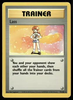 Pokemon Cards Lass 75/102 Base Set WOTC Rare NM - Image 1