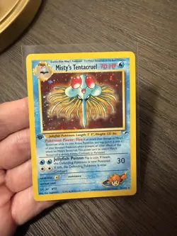 Pokemon TCG Misty's Tentacruel 10/132 Gym Heroes 1st Edition Holo - SWIRL 🌀 LP+ - Image 3