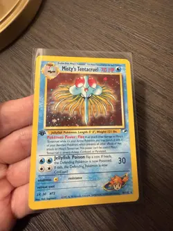 Pokemon TCG Misty's Tentacruel 10/132 Gym Heroes 1st Edition Holo - SWIRL 🌀 LP+ - Image 4
