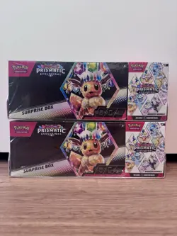 Pokemon Prismatic Evolutions Surprise Box & Booster Bundle New Sealed 2X Lot - Image 1